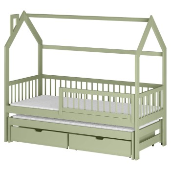 PAPI 80x160 olive children's bed house Lano Furniture