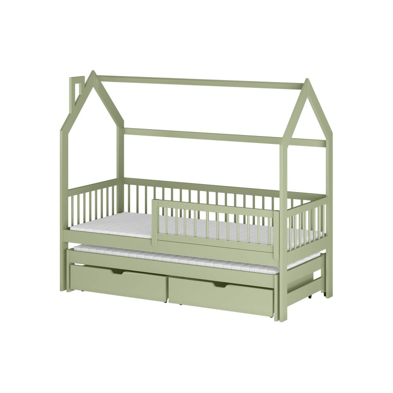 PAPI 80x160 olive childrens bed house Lano Furniture