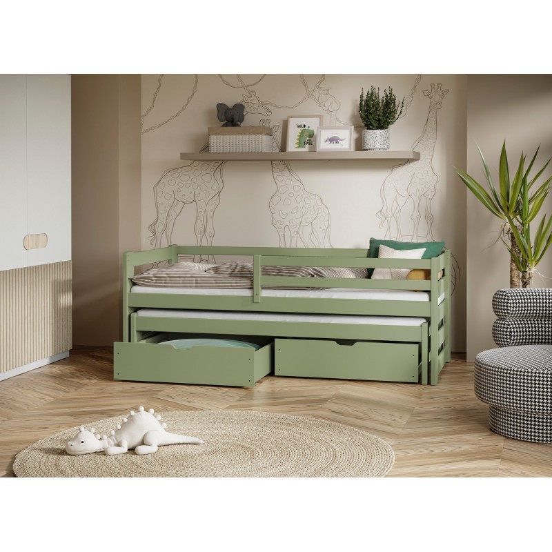 SENSO 80x180 olive double trundle bed Lano Furniture
