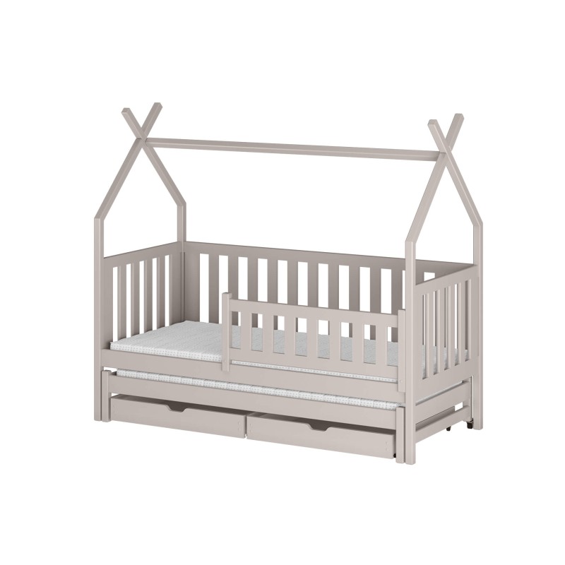 TYTUS 80x200 cashmere double pull-out tipi bed Lano Furniture