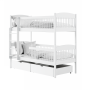 LUNA 90x200 white bunk bed Lano Furniture