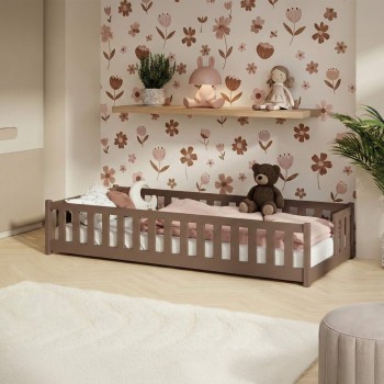 ZOYA 80x160 milk chocolate single children's bed Lano Furniture