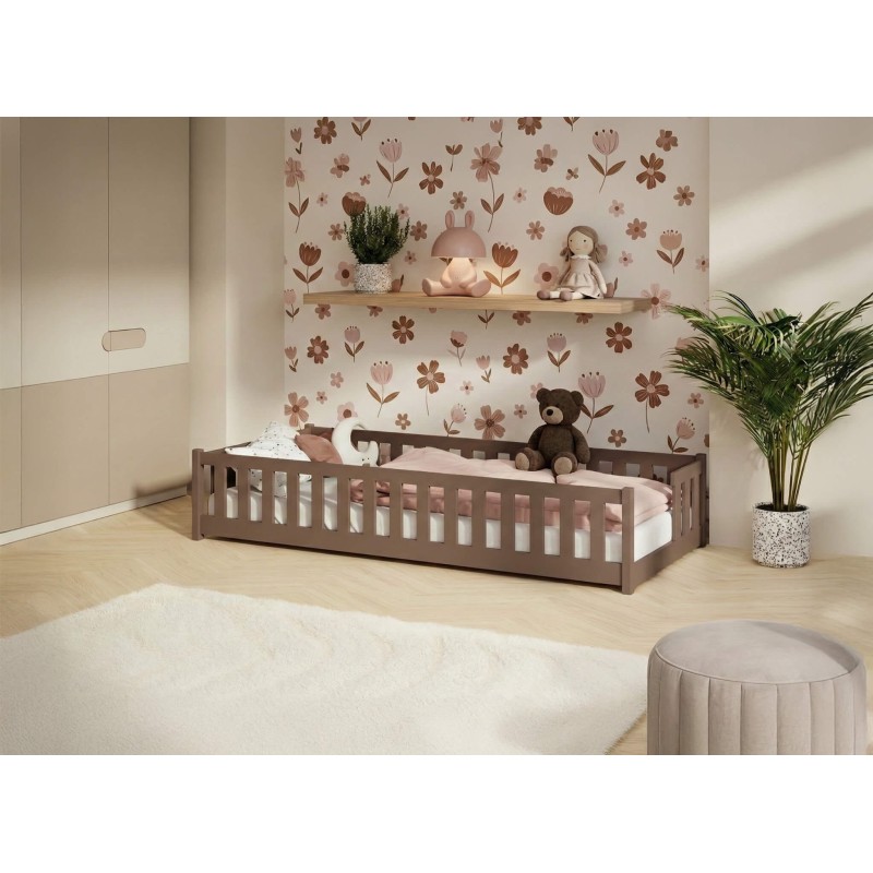 ZOYA 80x160 milk chocolate single childrens bed Lano Furniture
