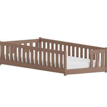ZOYA 80x160 milk chocolate single children's bed Lano Furniture