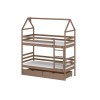 ALEX 80x180 milk chocolate bunk bed Lano Furniture
