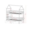 ALEX 80x180 milk chocolate bunk bed Lano Furniture
