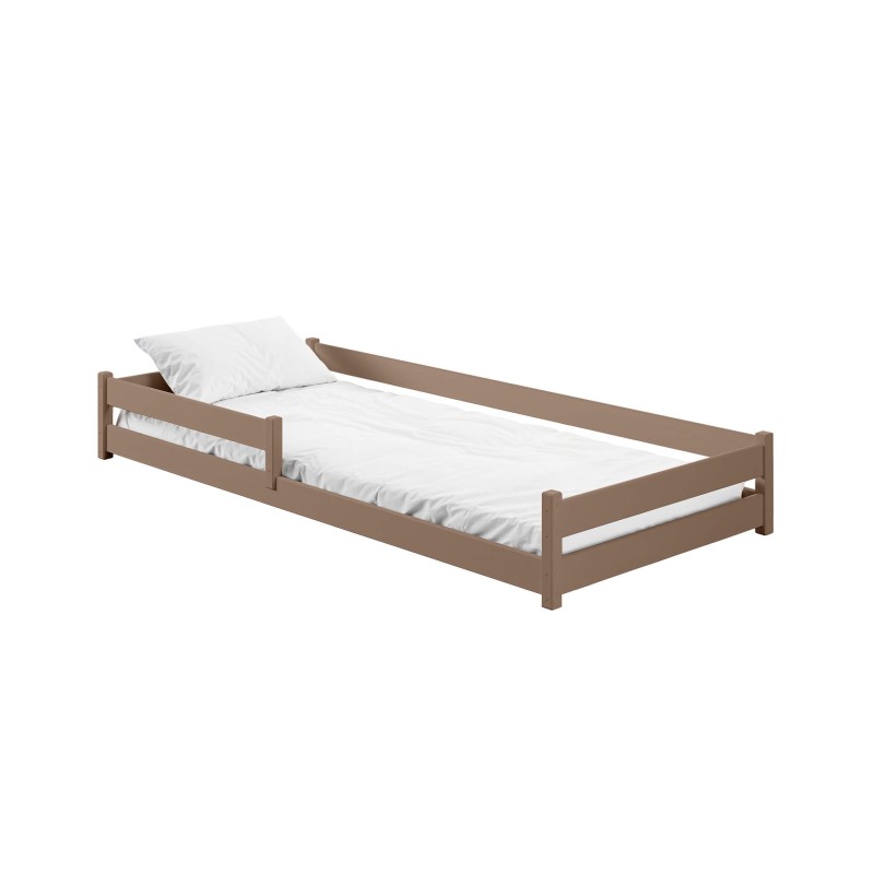 ALIS 90x190 milk chocolate Montessori floor bed for children Lano Furniture