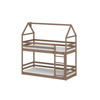 AXEL 80x200 milk chocolate bunk bed house Lano Furniture