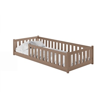 BELLA 90x190 milk chocolate Montessori floor bed for children Lano Furniture