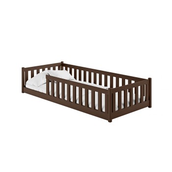 BELLA 80x180 dark chocolate Montessori floor bed for children Lano Furniture