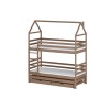 DALIA 80x200 milk chocolate bunk bed house Lano Furniture