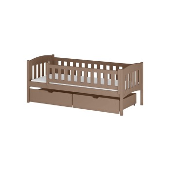 GUCIO 80x160 milk chocolate single children's bed Lano Furniture