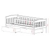 GUCIO 80x200 milk chocolate single childrens bed Lano Furniture