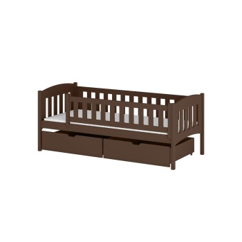 GUCIO 90x190 dark chocolate single children's bed Lano Furniture