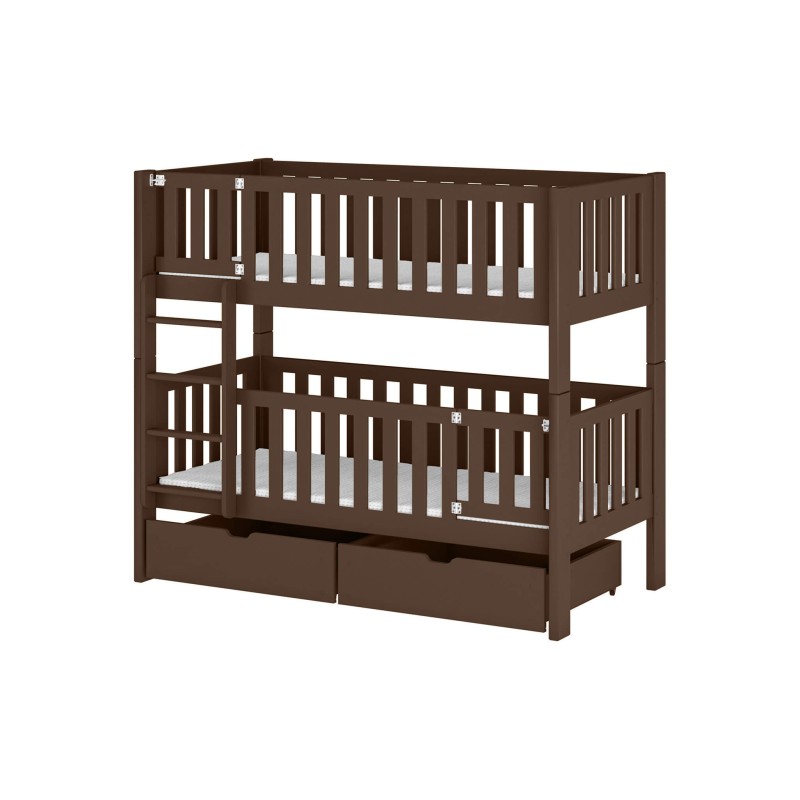 KSAWERY 80x180 dark chocolate bunk bed Lano Furniture
