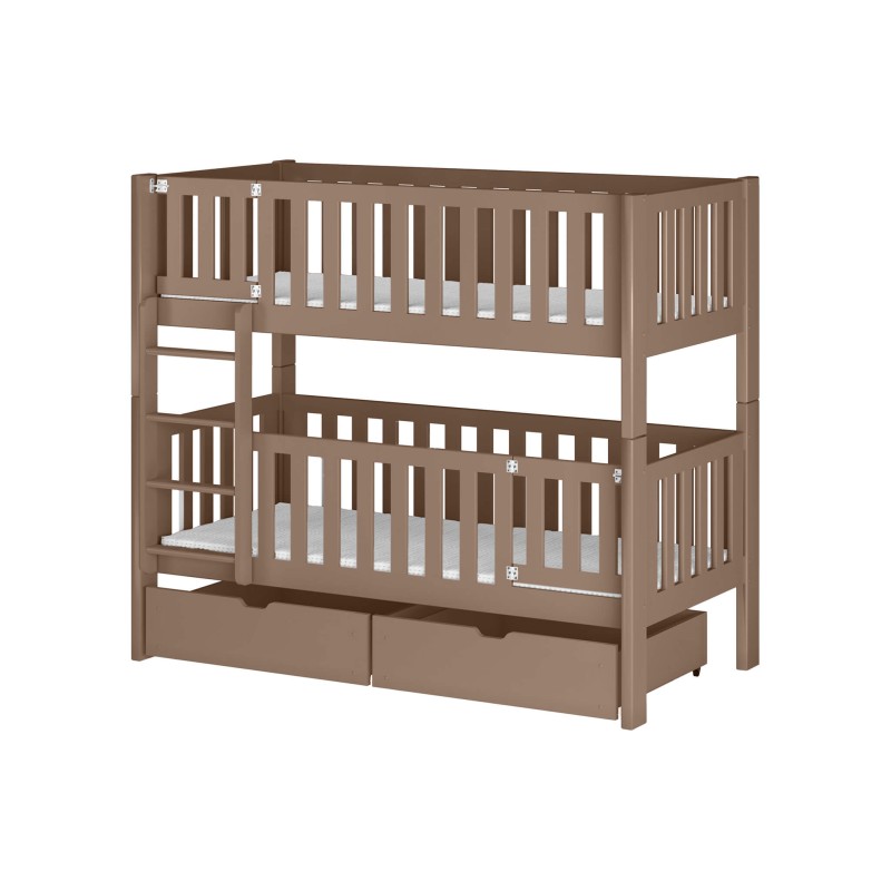 KSAWERY 80x180 milk chocolate bunk bed Lano Furniture