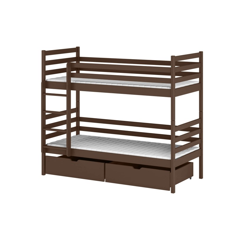 NEMO 80x200 dark chocolate bunk bed Lano Furniture