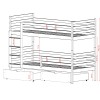 NEMO 80x200 dark chocolate bunk bed Lano Furniture