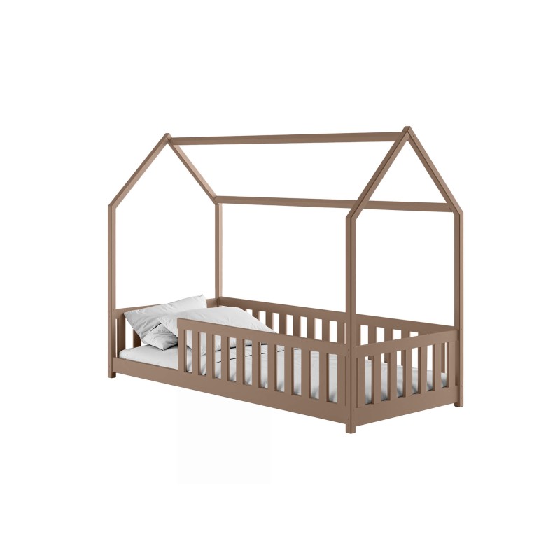 NOAH 80x180 milk chocolate Montessori floor bed childrens house Lano Furniture