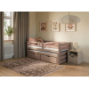 SENSO 90x190 milk chocolate double trundle bed Lano Furniture