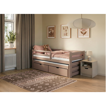 SENSO 90x190 milk chocolate double trundle bed Lano Furniture