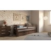 SENSO 90x200 dark chocolate double trundle bed Lano Furniture
