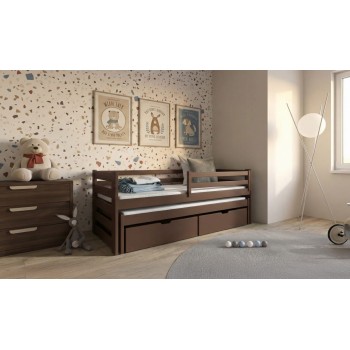 SENSO 80x180 dark chocolate double trundle bed Lano Furniture