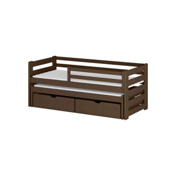 SENSO 80x180 dark chocolate double trundle bed Lano Furniture