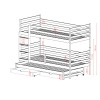 LUK 90x190 cotton bunk bed Lano Furniture