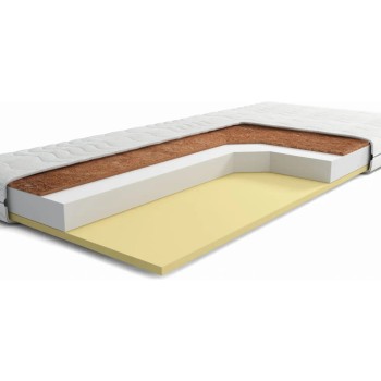 SALLY 80x190 medium-firm 8 cm foam coconut thermoelastic mattress Lano Furniture