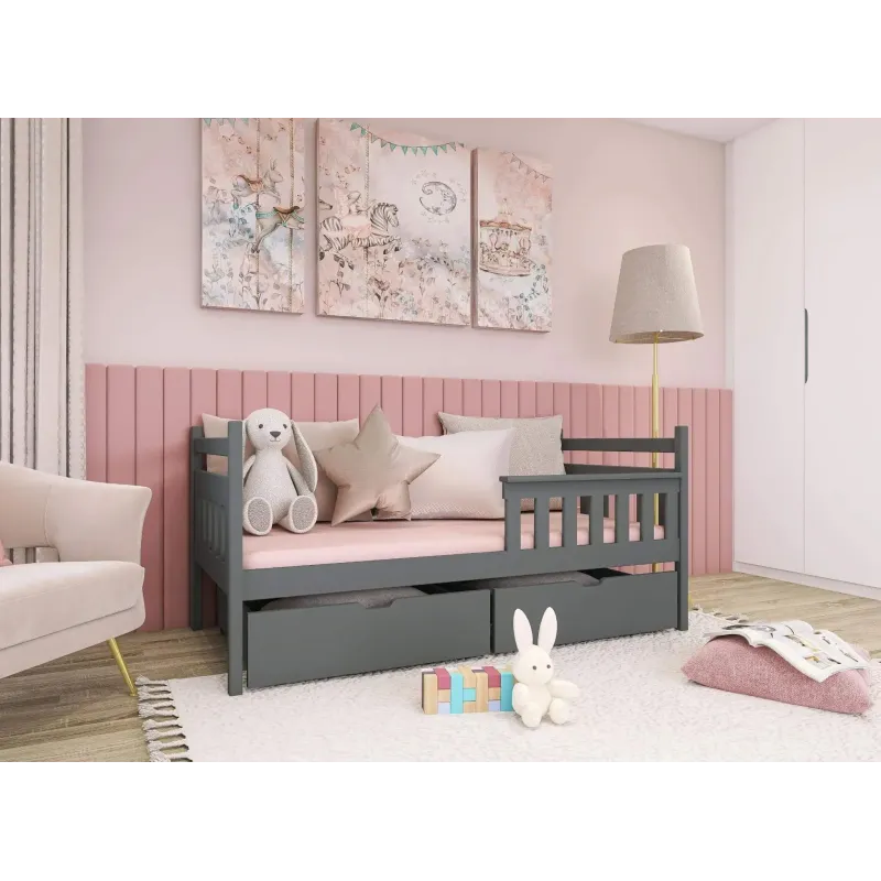 EMMA 90x190 graphite childrens bed Lano Furniture