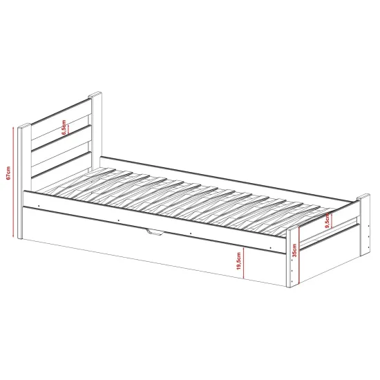 NELA 90x190 white childrens bed Lano Furniture NELA 90x190 white childrens bed Lano Furniture