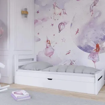 NELA 90x200 white children's bed Lano Furniture