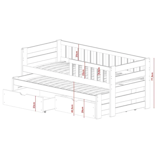 BOLKO 80x180 grey bunk bed Lano Furniture BOLKO 80x180 grey bunk bed Lano Furniture