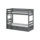 AYA 80x180 graphite bunk bed Lano Furniture