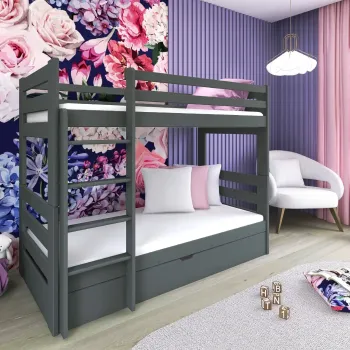 AYA 80x180 graphite bunk bed Lano Furniture