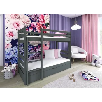 AYA 80x180 graphite bunk bed Lano Furniture