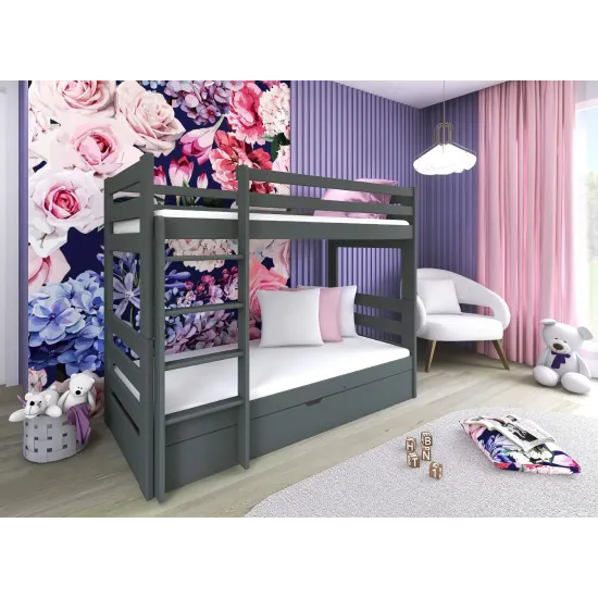 AYA 80x180 graphite bunk bed Lano Furniture