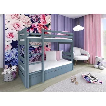 AYA 90x190 grey bunk bed Lano Furniture