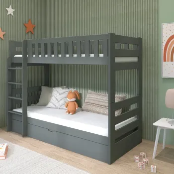 FOCUS 90x190 graphite bunk bed Lano Furniture
