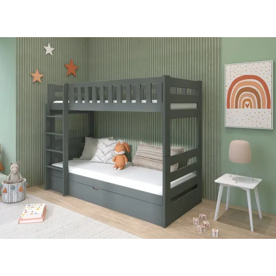FOCUS 90x200 graphite bunk bed Lano Furniture