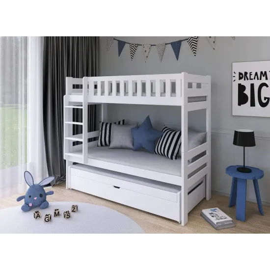 HARVEY 90x200 white bunk bed Lano Furniture HARVEY 90x200 white bunk bed Lano Furniture