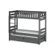 HARVEY 90x200 graphite bunk bed Lano Furniture