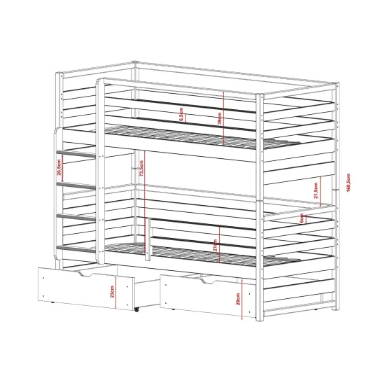 LOFT 80x160 white bunk bed Lano Furniture LOFT 80x160 white bunk bed Lano Furniture