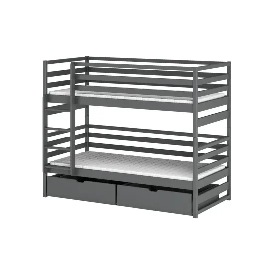 LOFT 80x200 graphite bunk bed Lano Furniture