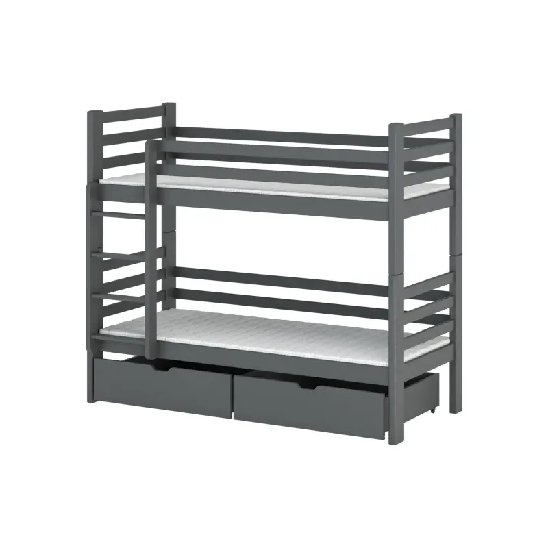 PATRYK 80x160 graphite bunk bed Lano Furniture