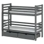 PATRYK 80x180 graphite bunk bed Lano Furniture