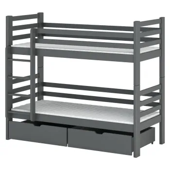 PATRYK 80x200 graphite bunk bed Lano Furniture
