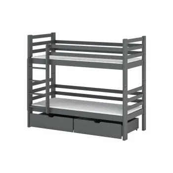 PATRYK 90x190 graphite bunk bed Lano Furniture
