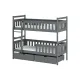 TEZO 80x160 graphite bunk bed Lano Furniture